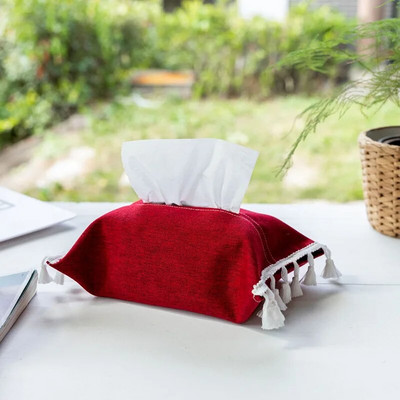 Didmeninė prekyba vienspalvių audinių dėžutės audinių skalbinių dangteliais namų automobiliui, viešbutis medvilninis ir lininis audinių maišelis Caja De Pañuelos Vintage