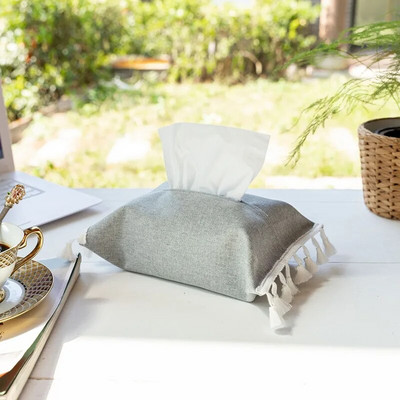 Didmeninė prekyba vienspalvių audinių dėžutės audinių skalbinių dangteliais namų automobiliui, viešbutis medvilninis ir lininis audinių maišelis Caja De Pañuelos Vintage