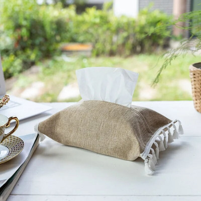 Didmeninė prekyba vienspalvių audinių dėžutės audinių skalbinių dangteliais namų automobiliui, viešbutis medvilninis ir lininis audinių maišelis Caja De Pañuelos Vintage