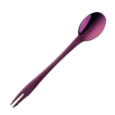 Kūrybinis 3 viename nerūdijančio plieno vakarienės šaukštas šakutė peilis desertinė sriuba Maišymas šaukštas makaronai salotos užkandžiai vaisiai šakutės virtuvės indai