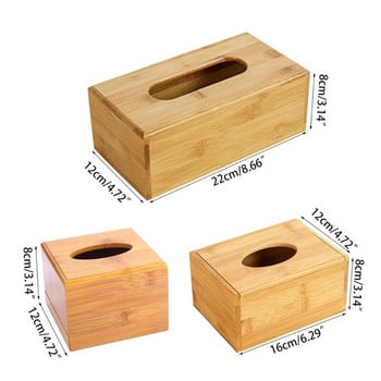 367A for Creative Bamboo Napkin Utility Επιτραπέζιο Dispenser χαρτοπετσέτας Hol