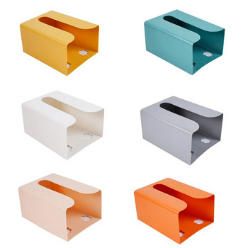 Επιτοίχια βάση χαρτομάντιλου Αυτοκόλλητο Tissue Box Cover Dispenser Toilet Wipes Storage Organizer Ράφι για μπάνιο κουζίνας