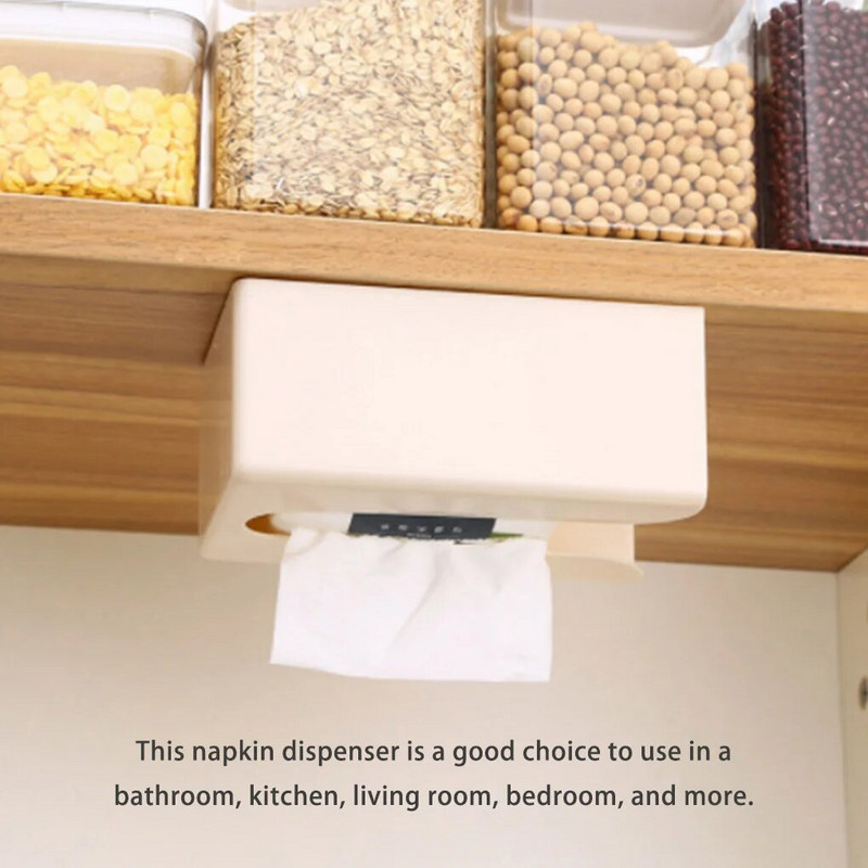 Seinale kinnitatav koehoidja, kleepuva salvrätiku karbi kate jaotur WC salvrätikud salvrätikute hoiustamisvahend riiul köögi jaoks vannituppa