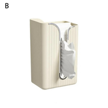 Кутия за кърпички за лесно зареждане Стенен държач за кърпички Многофункционална прозрачна кутия за кърпички, монтирана на стена Капацитет за баня