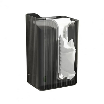 Ușor de reumplere cutie de șervețele Suport de șervețele montat pe perete Capacitate cutie de șervețele transparente montată pe perete multifuncțional pentru baie