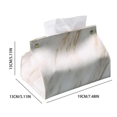 Tissue doboz tartó Otthoni nappali dohányzóasztal asztali egyszerű szalvéta doboz konyhai tároló papírdoboz PVC bőr szervezők