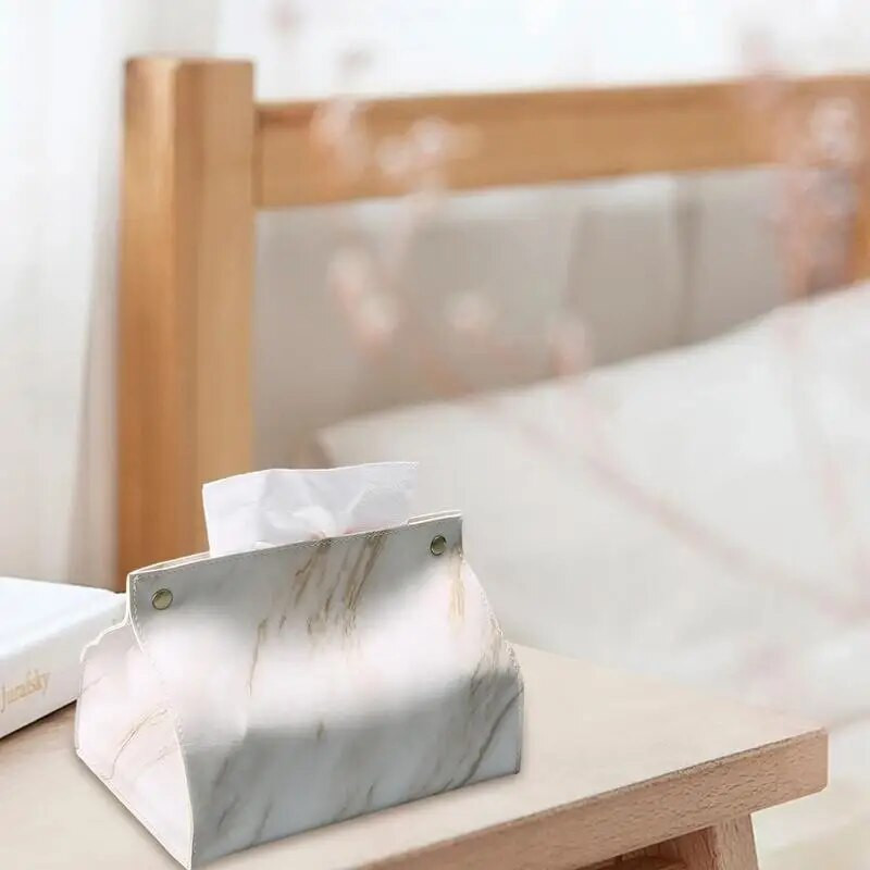 Tissue doboz tartó Otthoni nappali dohányzóasztal asztali egyszerű szalvéta doboz konyhai tároló papírdoboz PVC bőr szervezők