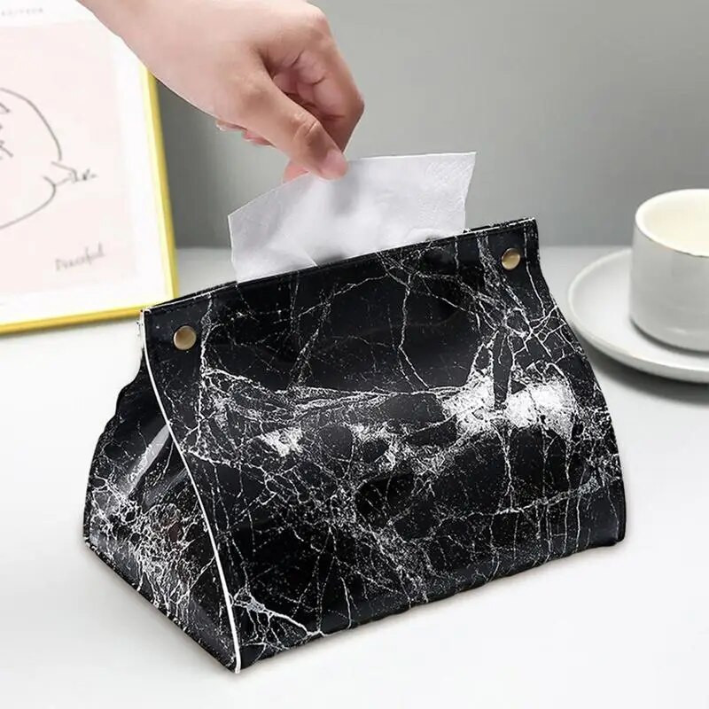Tissue doboz tartó Otthoni nappali dohányzóasztal asztali egyszerű szalvéta doboz konyhai tároló papírdoboz PVC bőr szervezők