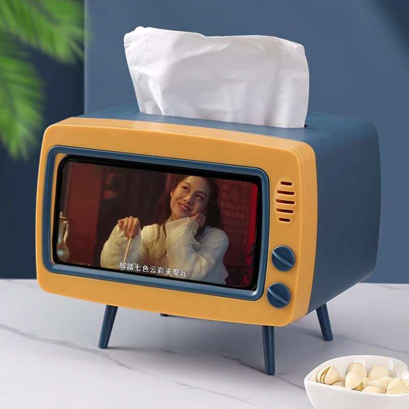Aranyos, egyszerű TV papírzsebkendő Háztartási Többfunkciós Műanyag Selyemkendő Divat Nappali Dekoráció Díszek Otthoni Tárolódoboz