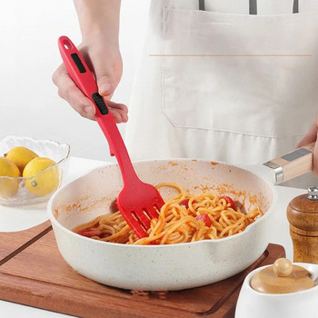 1 бр. Модни силиконови прибори Сървър за готвене на спагети Вилици за салата Разбиване Силиконова вилица за сервиране