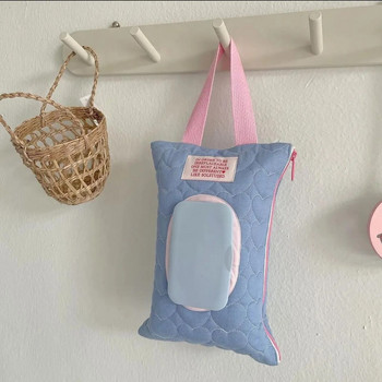1 бр. Macaron Colour Portable Wipes Holder Case Памучна бебешка торбичка за мокри кърпички Многократна козметична торбичка Полезна кутия за кърпички