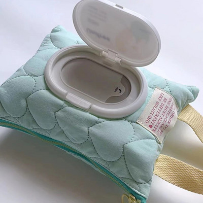 1db Macaron Color hordozható törlőkendőtartó tok pamut baba nedves törlőkendő tok Újrafelhasználható újratölthető kozmetikai tasak Hasznos papírzsebkendő