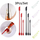 3 bucăți/set spatulă din silicon rezistentă la căldură cu mâner lung Racletă cu două capete și lingură Spatulă pentru gem Gadget de bucătărie Accesorii de bucătărie
