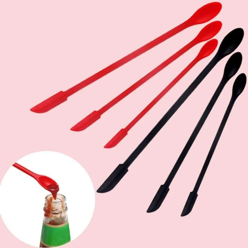 3 bucăți/set spatulă din silicon rezistentă la căldură cu mâner lung Racletă cu două capete și lingură Spatulă pentru gem Gadget de bucătărie Accesorii de bucătărie