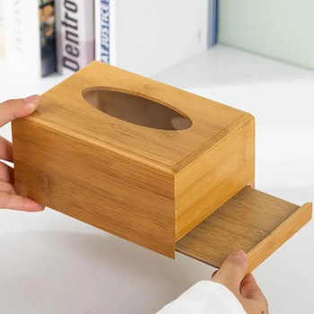 Μοναδική θήκη χαρτομάντηλου για ξύλινο χαρτομάντιλο Τετράγωνο χαρτομάντηλο για μπάνιο ή τραπέζι φαγητού Κομψή θήκη χαρτοπετσέτας οργάνωσης χαρτομάντιλου