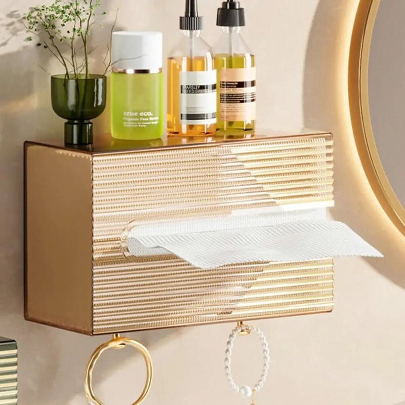 Ant sienos tvirtinamas servetėlių dėžutės popierinių rankšluosčių laikiklis, skirtas virtuvės biuro servetėlių konteineriui kūdikių servetėlėms popierinės laikymo dėžutės servetėlių laikiklis