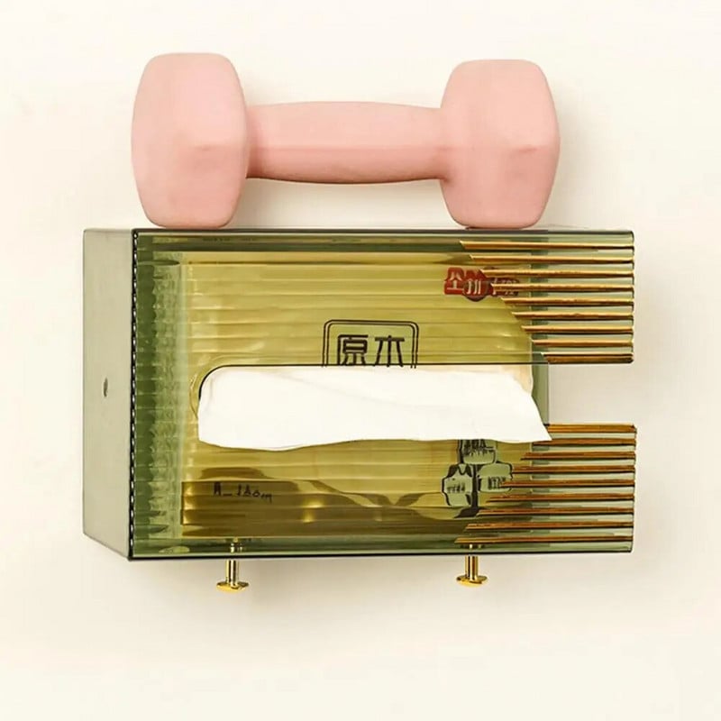 Ant sienos tvirtinamas servetėlių dėžutės popierinių rankšluosčių laikiklis, skirtas virtuvės biuro servetėlių konteineriui kūdikių servetėlėms popierinės laikymo dėžutės servetėlių laikiklis