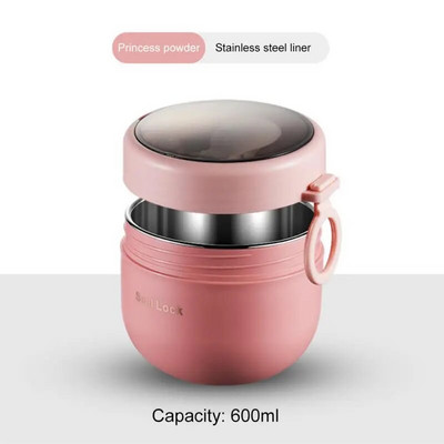 600 ml cești pentru mic dejun cereale, nuci, iaurt, salată, supă, recipient cu furculiță, cuptor cu microunde, pentru depozitarea alimentelor, cutie bento, cutie de prânz