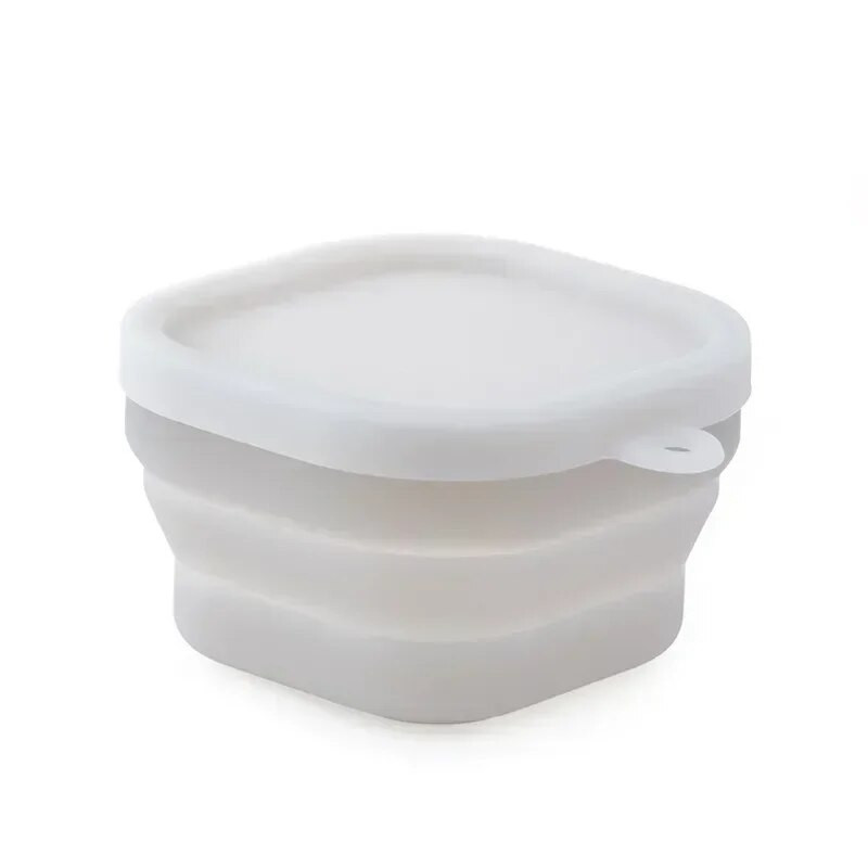 Stovyklavietės dubuo sulankstomas silikoninis sulankstomas dubuo priešpiečių dėžutė salotų dubens dangtelis Išplečiamas maisto laikymo konteineris Nešiojama Bento dėžutė