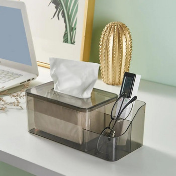 Nordic Minimalist Tissue Box Преносима TPE видима кутия за съхранение на кърпички с голям капацитет Домашен кухненски органайзер за ежедневна употреба