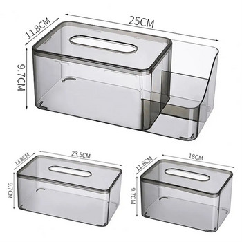Nordic Minimalist Tissue Box Φορητό TPE Θήκη αποθήκευσης χαρτιού ορατής μεγάλης χωρητικότητας Οργανωτής οικιακής κουζίνας για καθημερινή χρήση