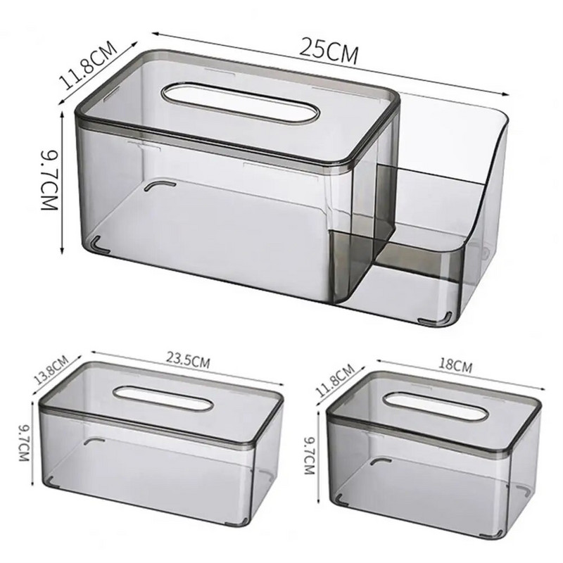 Cutie de șervețele minimaliste nordice, cutie portabilă de țesut TPE, vizibilă de mare capacitate, cutie de depozitare a țesuturilor, organizator de bucătărie pentru uz zilnic