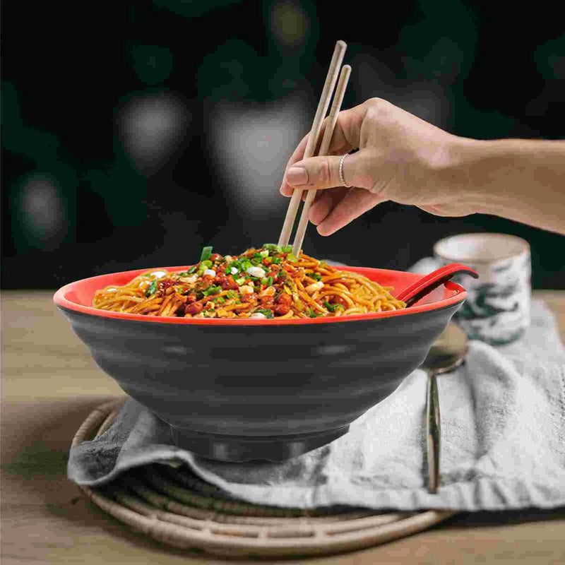 Ramen tálból Japán stílusú Ramen Bowl Többcélú tésztás tál Étterem Ramen Tál Ramen Fűszeres forró rizses tál szett
