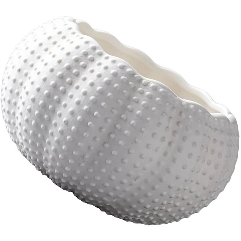 Tengeri sün tál fehér, finom kerámia tengeri sün tál mártásos tál Dekoratív tálalótál étterembe Otthoni konyha kütyü