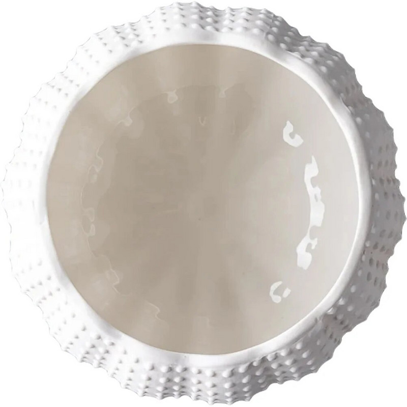 Tengeri sün tál fehér, finom kerámia tengeri sün tál mártásos tál Dekoratív tálalótál étterembe Otthoni konyha kütyü