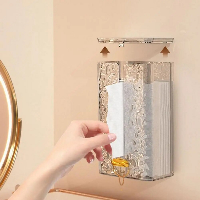 Stačiakampė servetėlių dėžutė, montuojama ant sienos