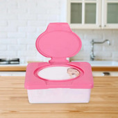 Naudinga drėgnų servetėlių dėžutė Patvarus drėgnų servetėlių laikiklis, atsparus dulkėms, laikykite tvarkingą, didelė atidaroma drėgnų servetėlių dėžutė