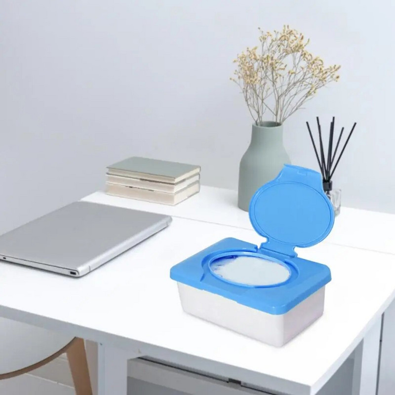 Naudinga drėgnų servetėlių dėžutė Patvarus drėgnų servetėlių laikiklis, atsparus dulkėms, laikykite tvarkingą, didelė atidaroma drėgnų servetėlių dėžutė