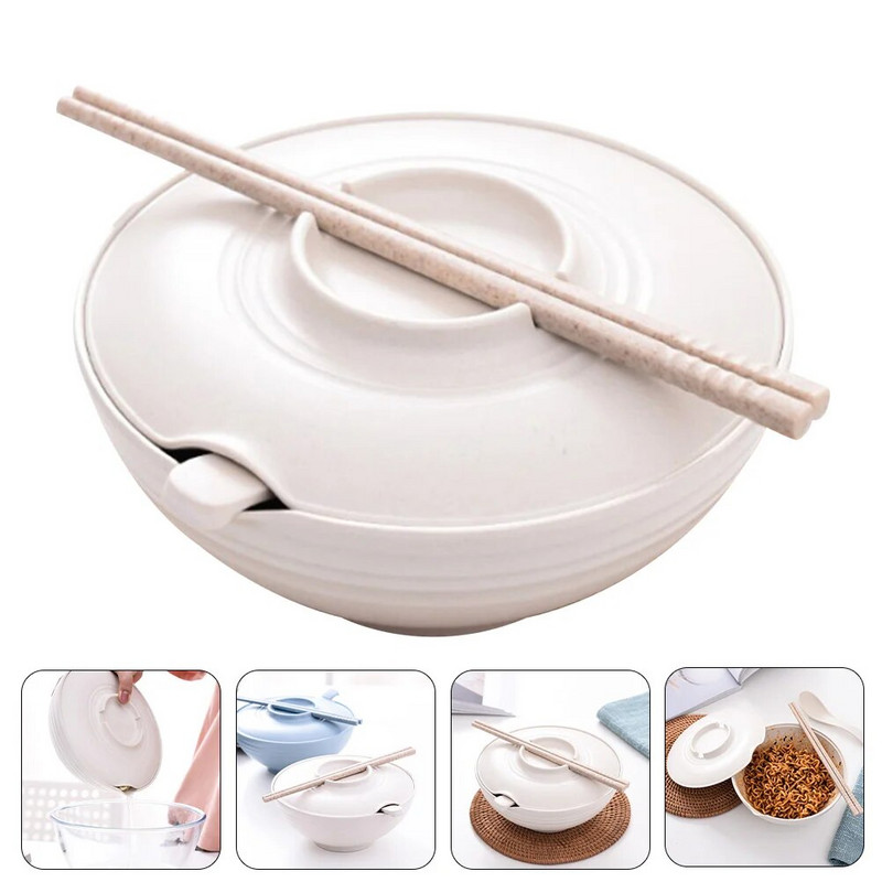 Ramen Bowl Japán tésztatál instant nudli tál pálcikával és kanállal Kollégiumi szoba Diákiroda gyorsétterem étkészlet
