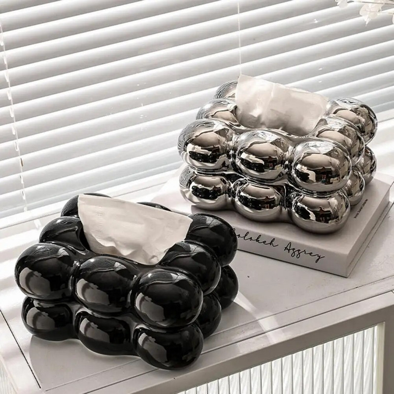 Απλή θήκη για χαρτομάντηλο Ορθογώνια θήκη για χαρτομάντηλο Λεία εξαγωγή χαρτιού Marshmallow Θήκη χαρτοπετσέτας Κουτί γραφείου στολίδι