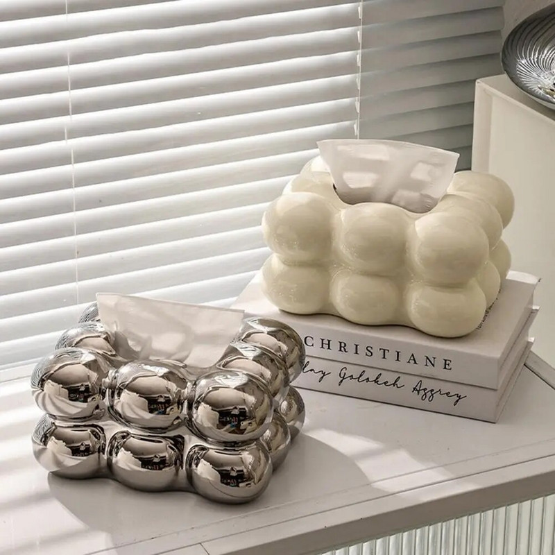 Απλή θήκη για χαρτομάντηλο Ορθογώνια θήκη για χαρτομάντηλο Λεία εξαγωγή χαρτιού Marshmallow Θήκη χαρτοπετσέτας Κουτί γραφείου στολίδι