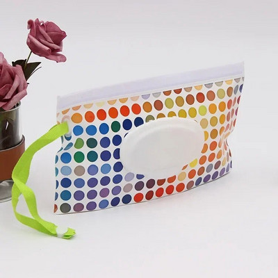 1 vnt. ekologiškas drėgnų servetėlių krepšys kūdikių servetėlių dėžutė drėgnų servetėlių dėžutės valymo servetėlės užtrauktuku maišelis su užtrauktuku dirželiu, servetėlių konteinerio dėklas