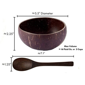 Kókuszos tálak turmixtál és kanál ajándék természetes kézzel készített, vegánoknak reggeli, parti fagylalt gabonapehely