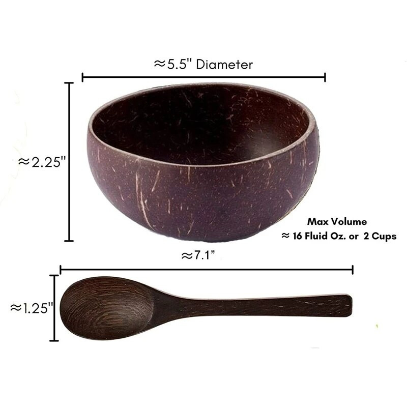 Kókuszos tálak turmixtál és kanál ajándék természetes kézzel készített, vegánoknak reggeli, parti fagylalt gabonapehely