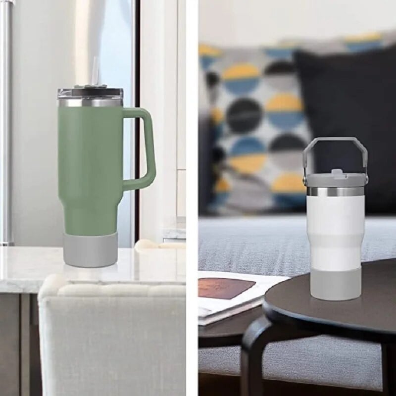 Cizma din silicon de 7,5 cm pentru paharul Stanley Quencher Adventure de 40 oz Manșon inferioară pentru sticla de apă de 30 oz și 20 oz