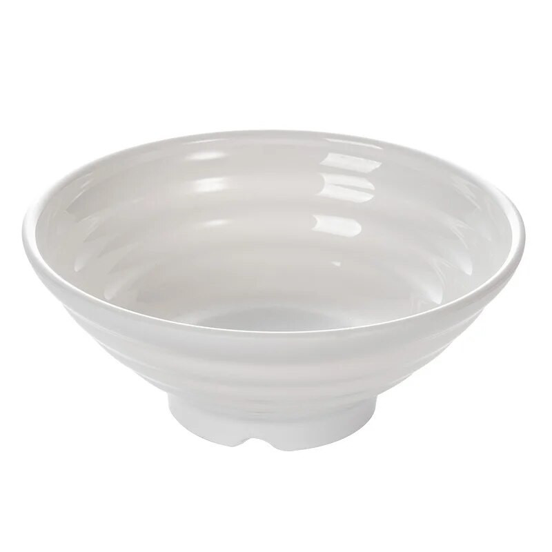 Melamin fehér tészta tál sűrített japán stílusú ramen tálak utánzat porcelán műanyag rizstál Konyhai edények