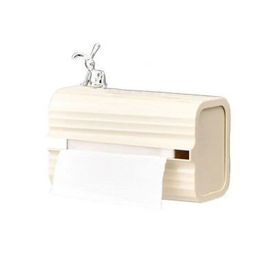 Cutie de șervețele montată pe perete pentru prosoape de hârtie Suport pentru hârtie montat pe perete, fără perforare, de capacitate mare Cutie de depozitare creativă pentru șervețele de bucătărie