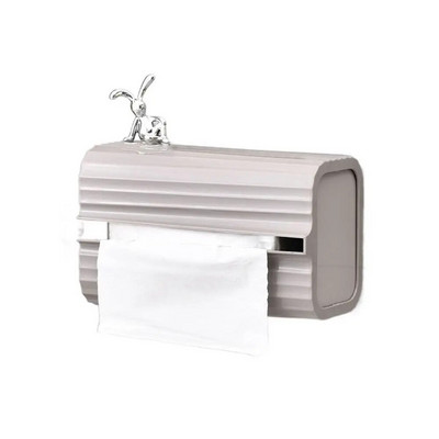 Cutie de șervețele montată pe perete pentru prosoape de hârtie Suport pentru hârtie montat pe perete, fără perforare, de capacitate mare Cutie de depozitare creativă pentru șervețele de bucătărie