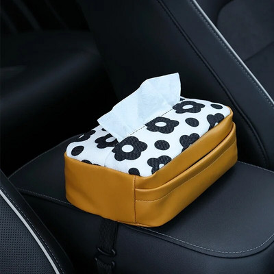 Grile de flori decorative Carcasă pentru șervețele pentru mașină Sufragerie din piele Suport pentru șervețele pentru masă Suport hârtie portabil Dispenser pentru șervețele pentru mașină