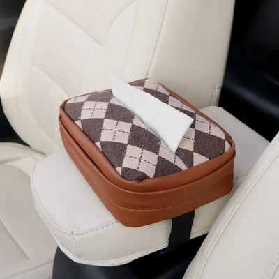 Grile de flori decorative Carcasă pentru șervețele pentru mașină Sufragerie din piele Suport pentru șervețele pentru masă Suport hârtie portabil Dispenser pentru șervețele pentru mașină