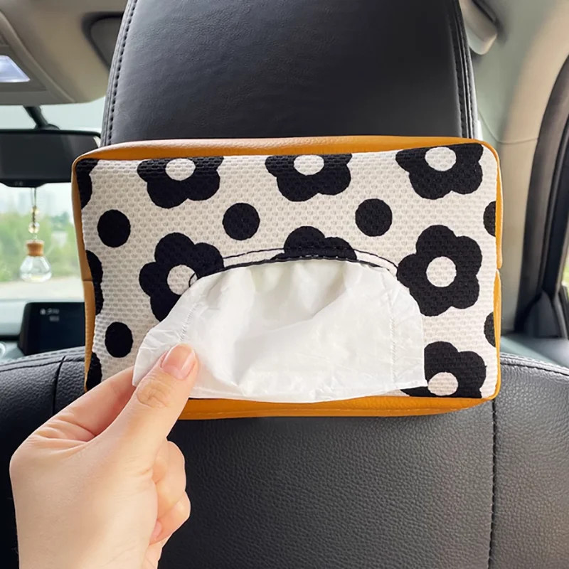 Grile de flori decorative Carcasă pentru șervețele pentru mașină Sufragerie din piele Suport pentru șervețele pentru masă Suport hârtie portabil Dispenser pentru șervețele pentru mașină