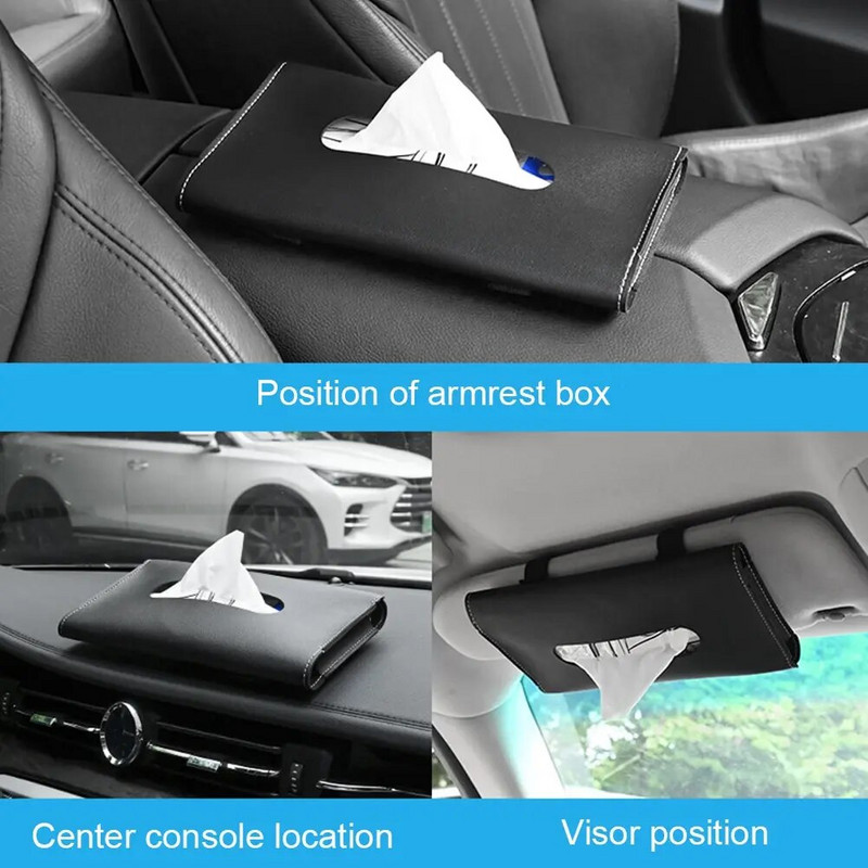 Box Pu bőr autós napellenző tartó szövet belső tároló a legjobb autós kiegészítők számára Újdonság Rexton Model X 2023 Összeg