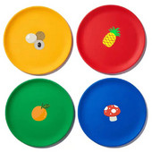 Europos apvalios lėkštės bambuko pluošto stalo reikmenys, aplinkos apsauga, darbiniai patiekalai, savitarnos stalo reikmenys vaisių lėkštės užkandžių lėkštė