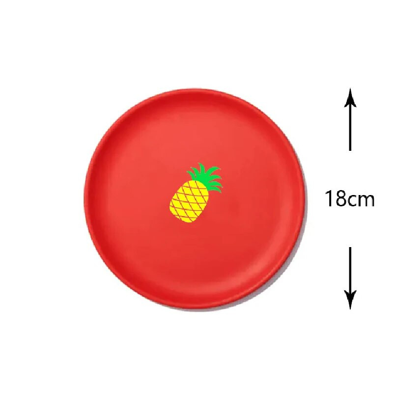 Europos apvalios lėkštės bambuko pluošto stalo reikmenys, aplinkos apsauga, darbiniai patiekalai, savitarnos stalo reikmenys vaisių lėkštės užkandžių lėkštė