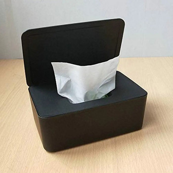 Θήκη θήκης για υγρά μαντηλάκια οικιακής χρήσης με καπάκι Λευκό μαύρο κουτί αποθήκευσης χαρτομάντιλων για το κατάστημα στο σπίτι Dropshipping