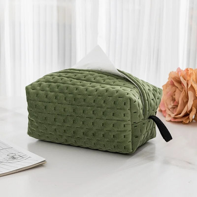 Moderna lanena kutija za maramice u obliku ptičje zube Držač za maramice za automobil Nordijska kućna kutija za maramice Držač za salvete Kutija za pohranu salveta za dnevnu sobu